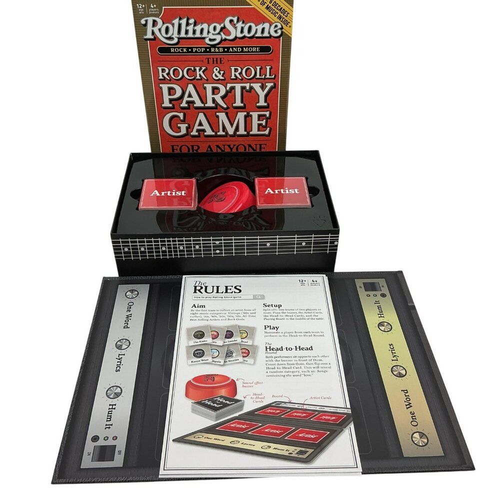 Rolling Stone Rock & Roll Party Game For Music Lovers Ages 12+ Featuring Buzzer - Picture 4 of 4